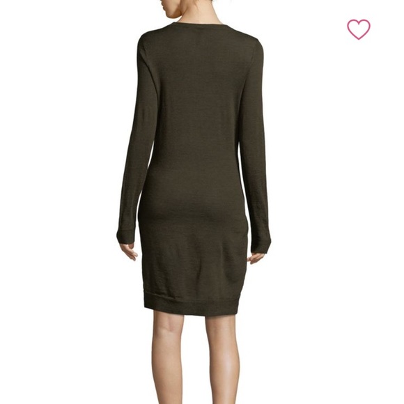 NWOT BCBGMAXAZRIA Tied Front Wool Sweater Dress - Picture 2 of 3